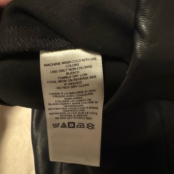 NWT Maeve by Anthropologie Split-Front Faux Black Leather Pull-on Pants Size M - Picture 11 of 13